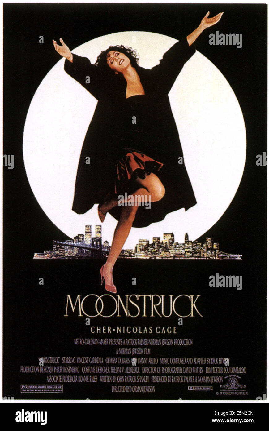 MOONSTRUCK, Cher, 1987 Banque D'Images
