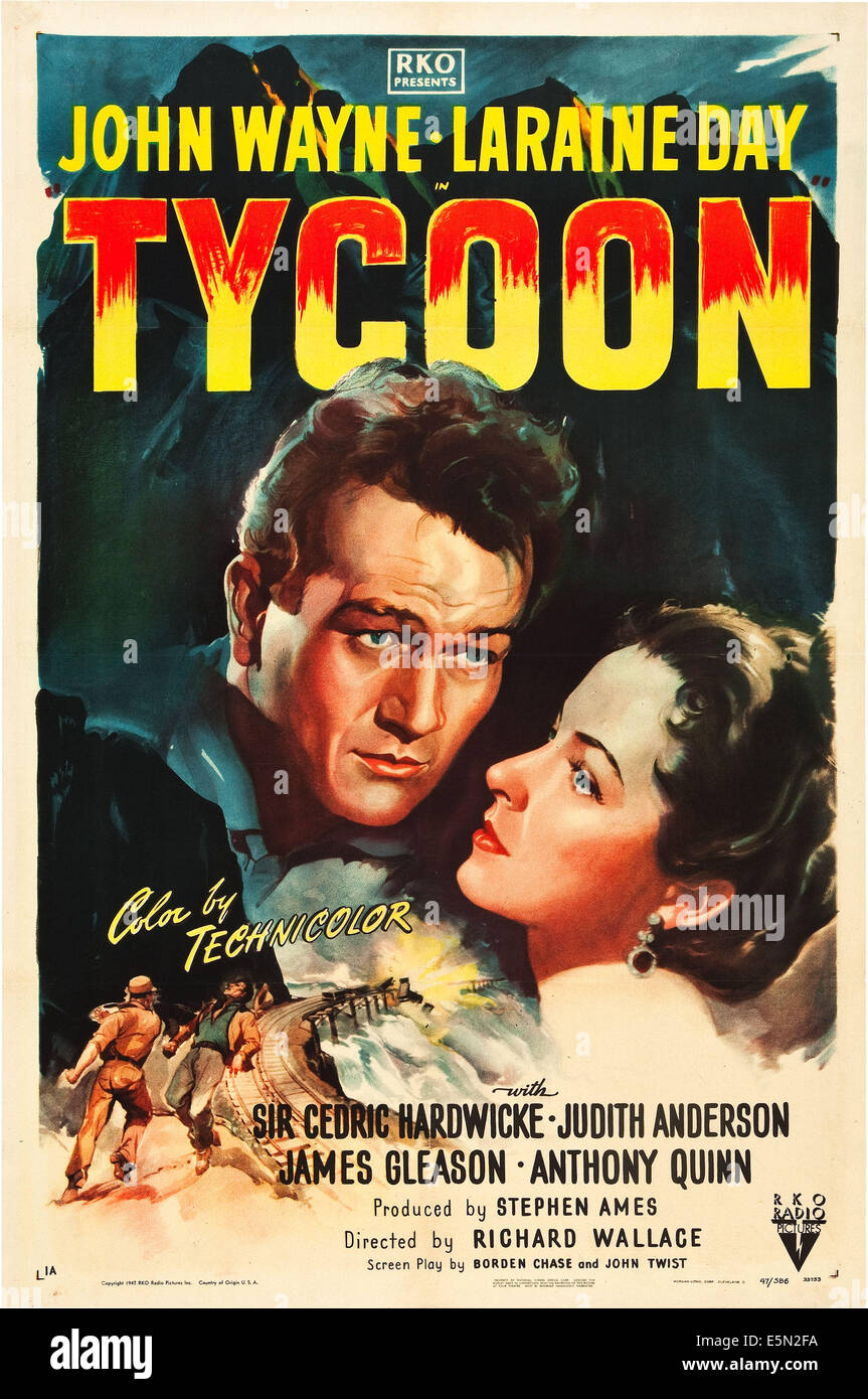 TYCOON, de gauche à droite : John Wayne, Laraine Day, 1947. Banque D'Images
