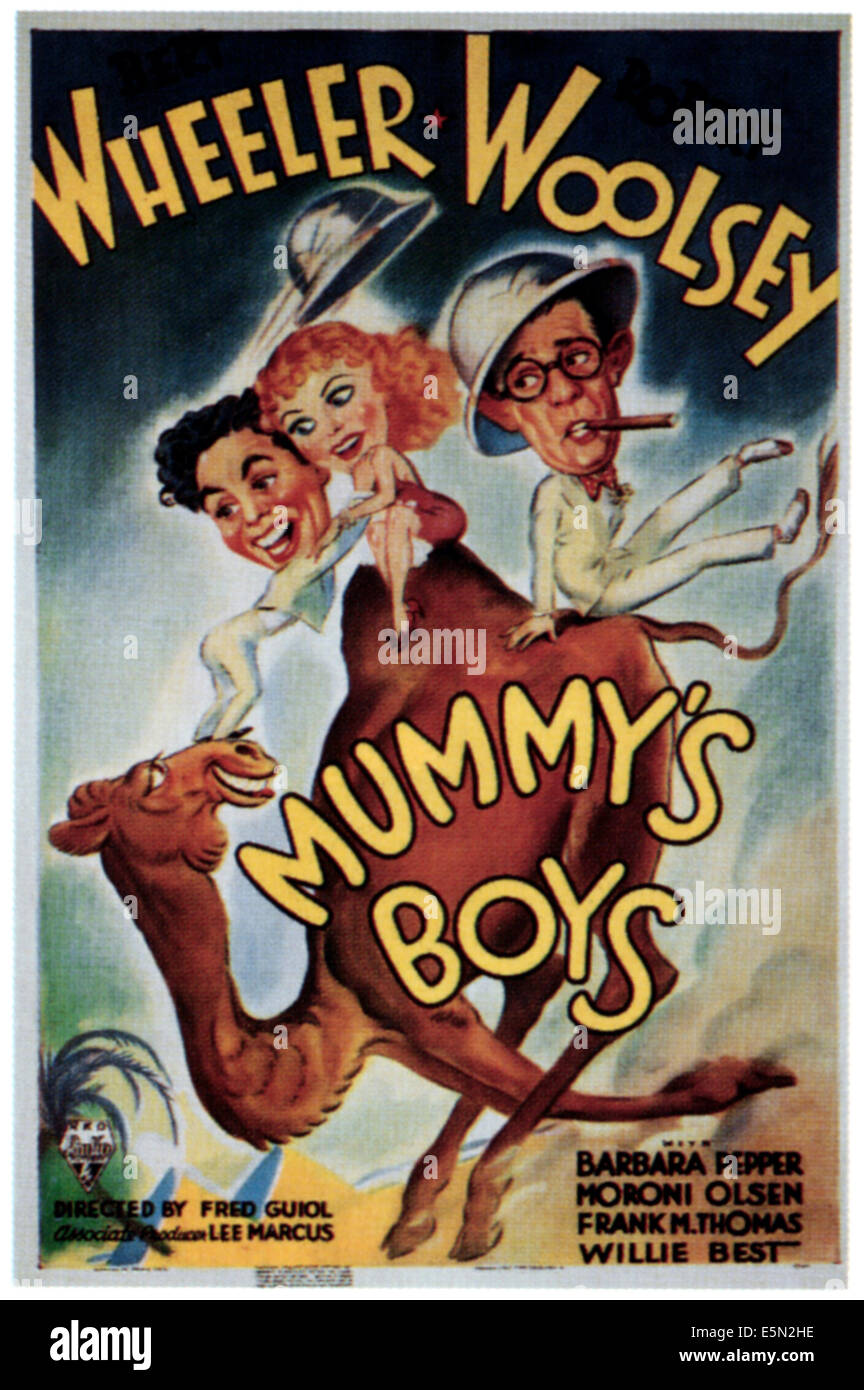 Mommy's Boys, de gauche à droite : Bert Wheeler, Barbara Poivre, Robert Woolsey, 1936. Banque D'Images