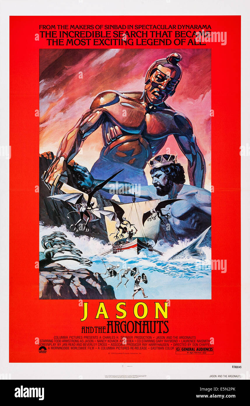 JASON ET LES ARGONAUTES, US poster art, 1963 Banque D'Images