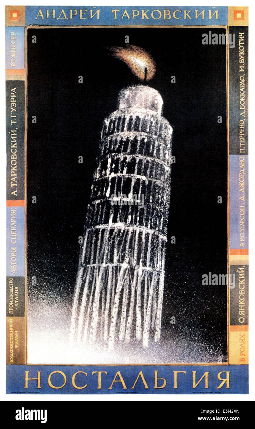 NOSTALGHIA, Fédération de l'affiche, 1983, ©Grange Communications/courtesy Everett Collection Banque D'Images