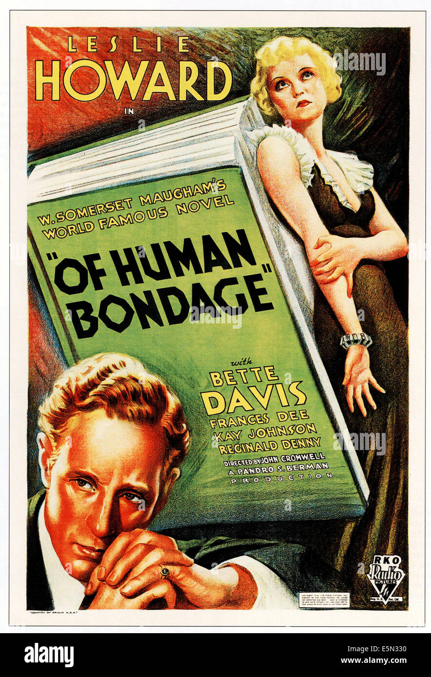 Des droits de servitude, d'en bas à gauche : Leslie Howard, Bette Davis, 1934. Banque D'Images