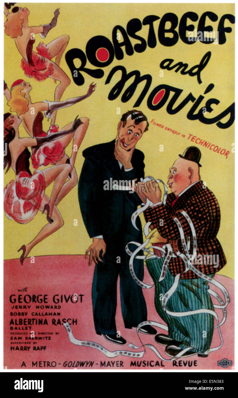 ROAST-BEEF ET LES FILMS, 1934 Banque D'Images