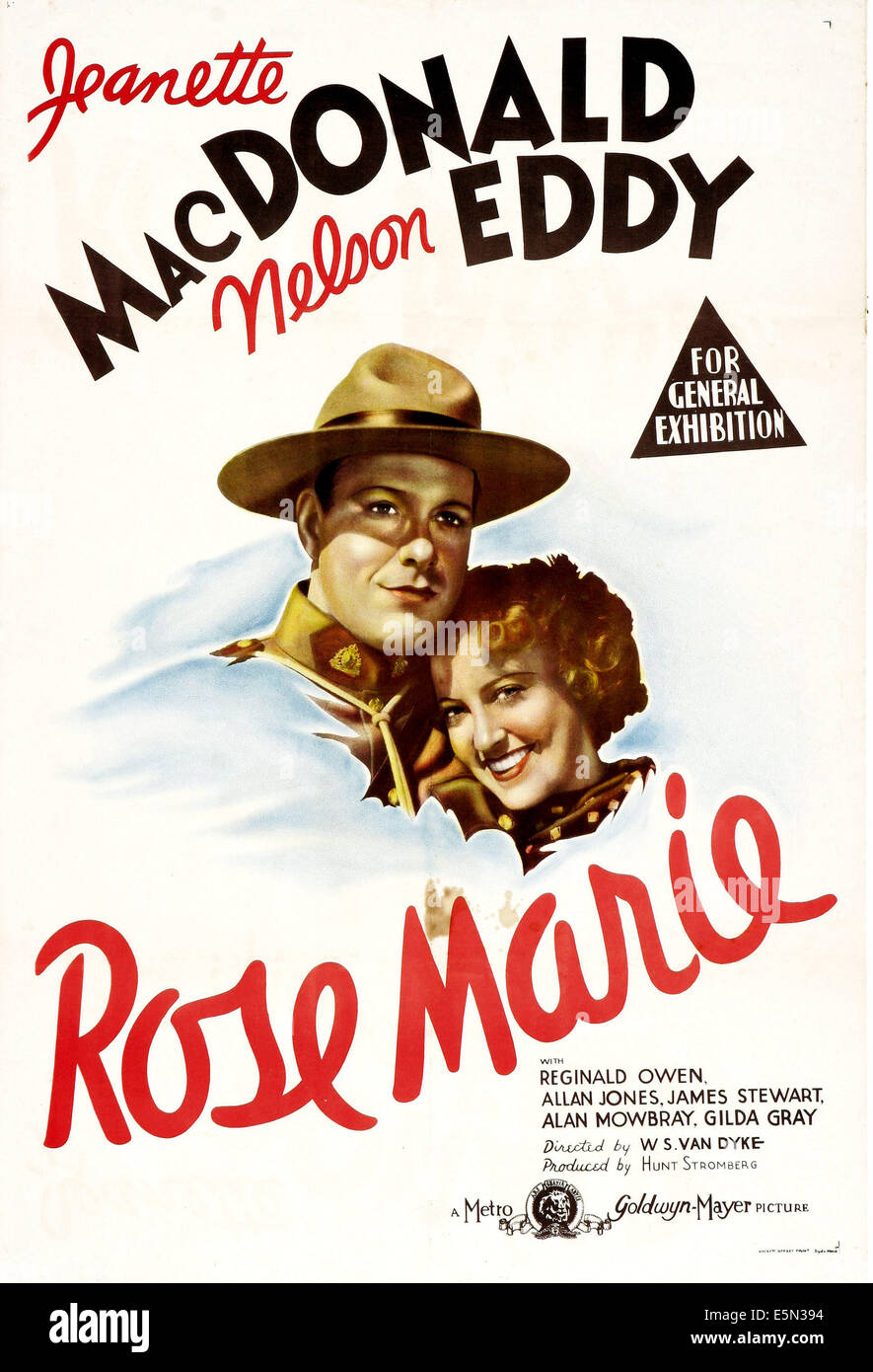 ROSE MARIE, de gauche : Nelson Eddy, Jeanette Macdonald, 1936. Banque D'Images