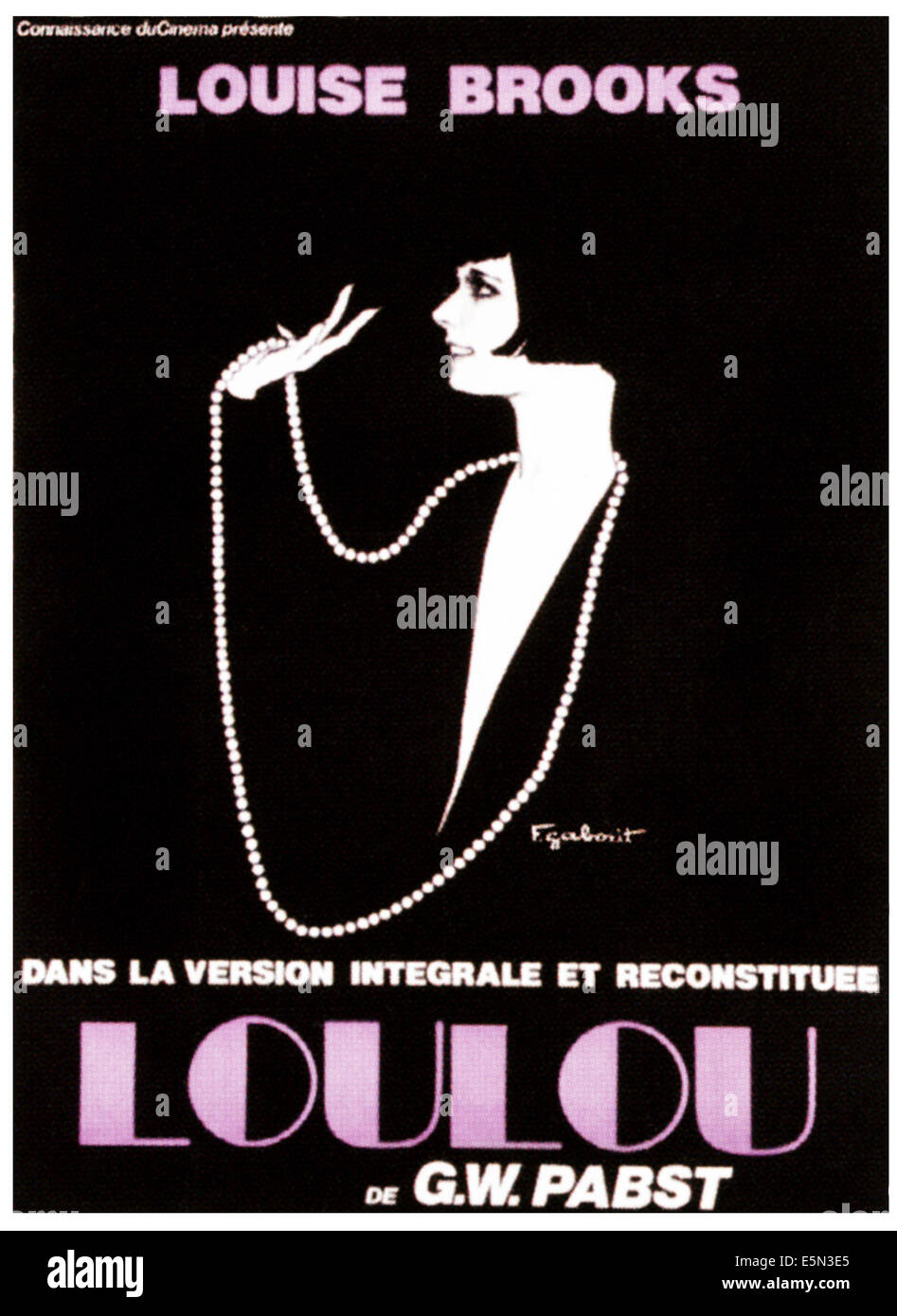 La boîte de Pandore (alias LOULOU), Louise Brooks sur des années 1970, le français d'émettre de nouveau poster, 1929. Banque D'Images