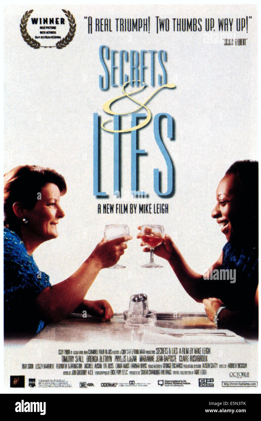 SECRETS & mensonges, de gauche : Brenda Blethyn, Marianne Jean-Baptiste, 1996, ©October Films/avec la permission d'Everett Collection Banque D'Images