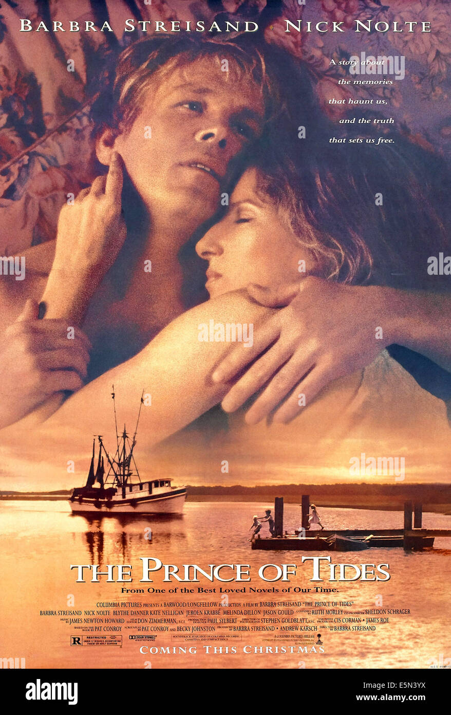 Le prince des marées, l'avance de nous poster art, de gauche : Nick Nolte, Barbra Streisand, 1991, ©Columbia Pictures/avec la permission d'Everett Banque D'Images