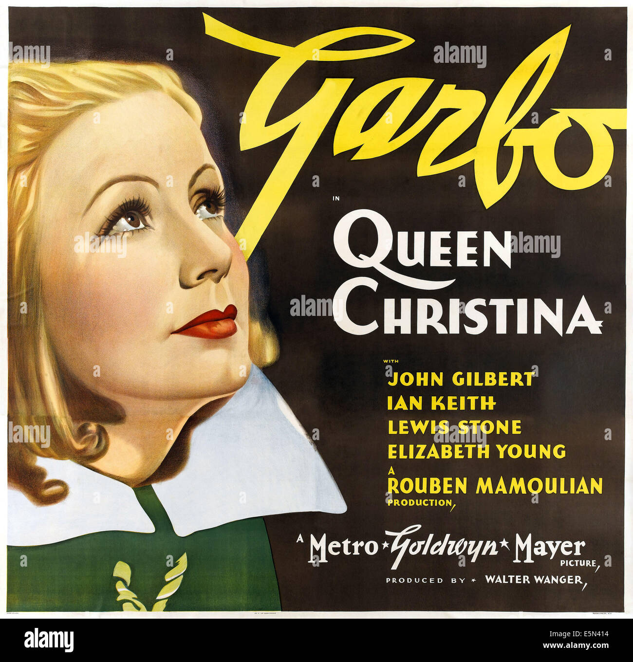 La reine Christine, Greta Garbo, 1933. Banque D'Images