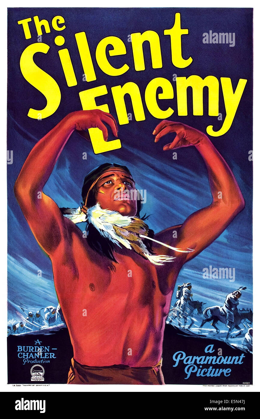 L'ennemi silencieux, poster art, 1930 Banque D'Images