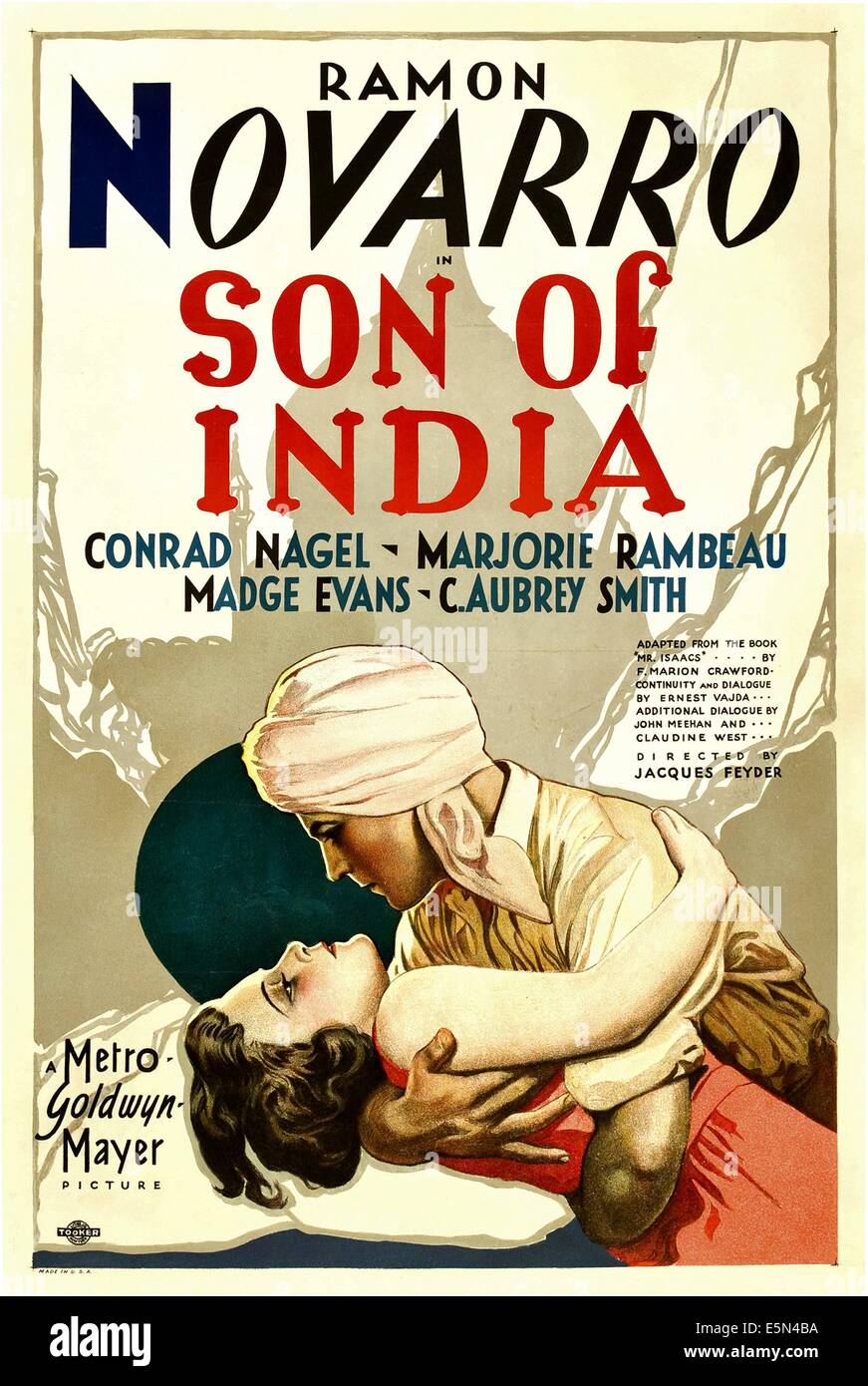 Fils de l'Inde, à partir de la gauche : Madge Evans, Ramon Novarro, 1931. Banque D'Images