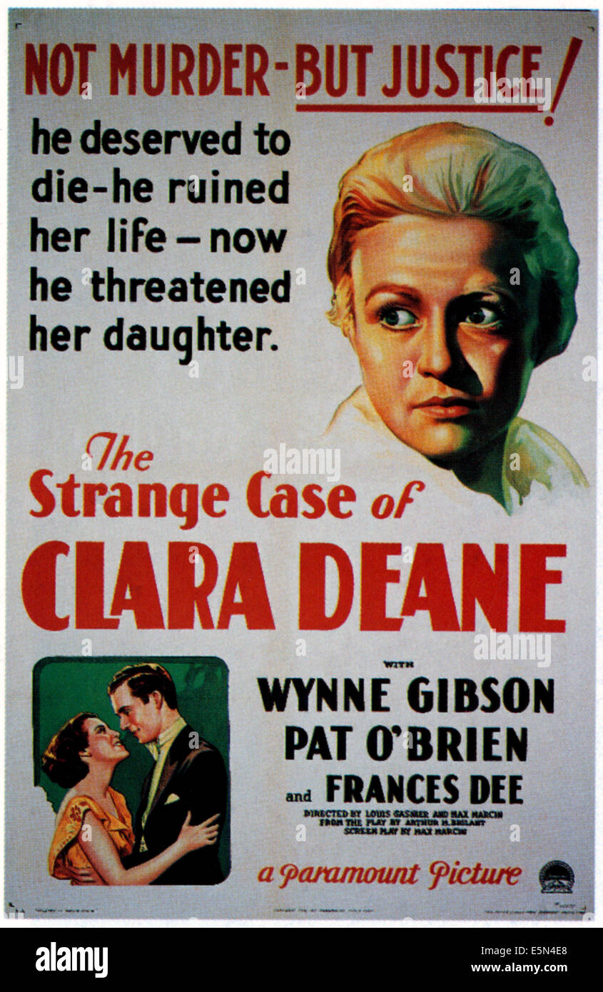 L'ÉTRANGE CAS DE CLARA Deane, en haut à droite : Wynne Gibson, en bas à gauche de la gauche : Frances Dee, Pat O'Brien, 1932. Banque D'Images