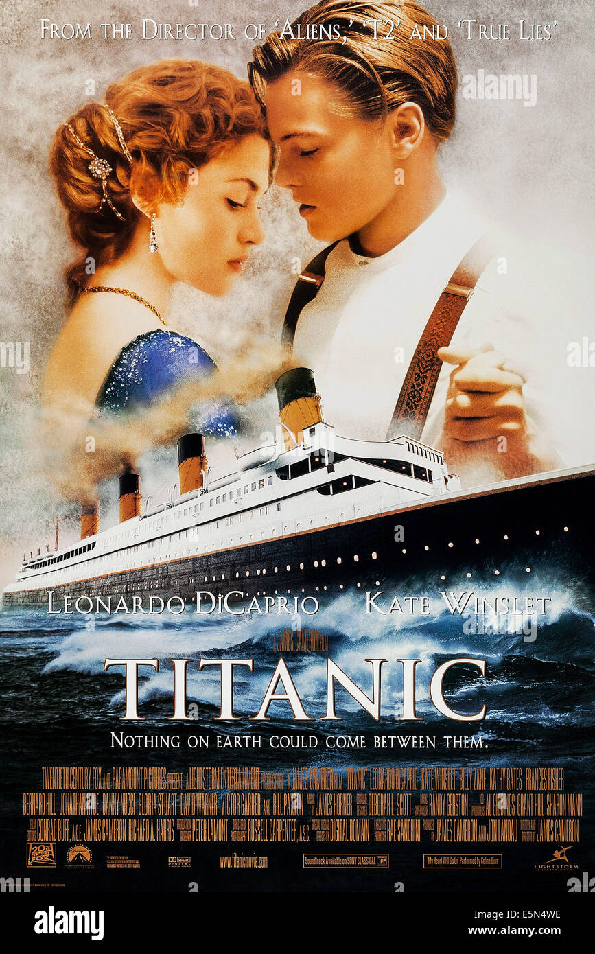 TITANIC, US poster art, de gauche : Kate Winslet, Leonardo DiCaprio, 1997, TM et copyright ©20th Century Fox Film Corp. Banque D'Images