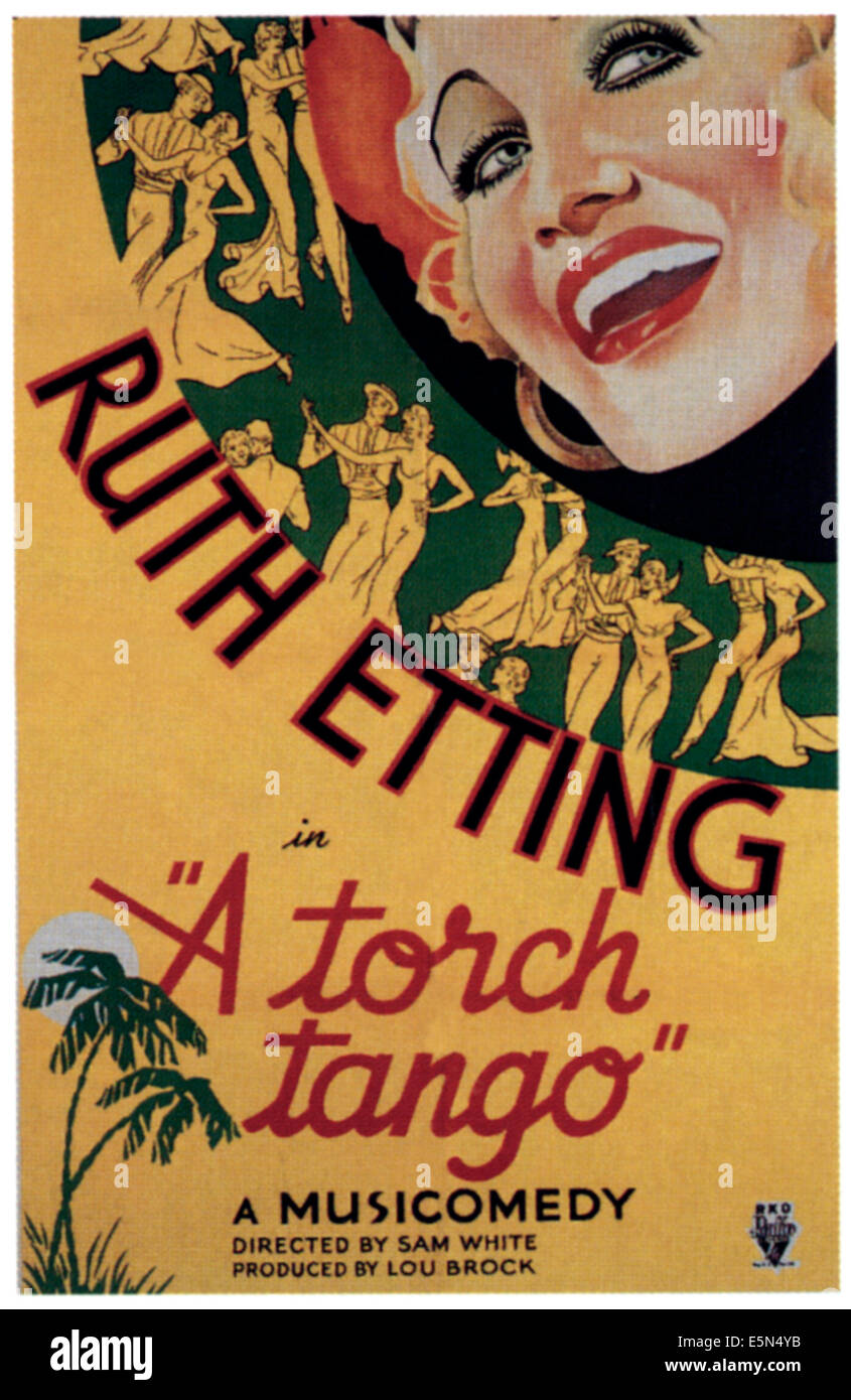 Une torche TANGO, Ruth Etting, 1934. Banque D'Images