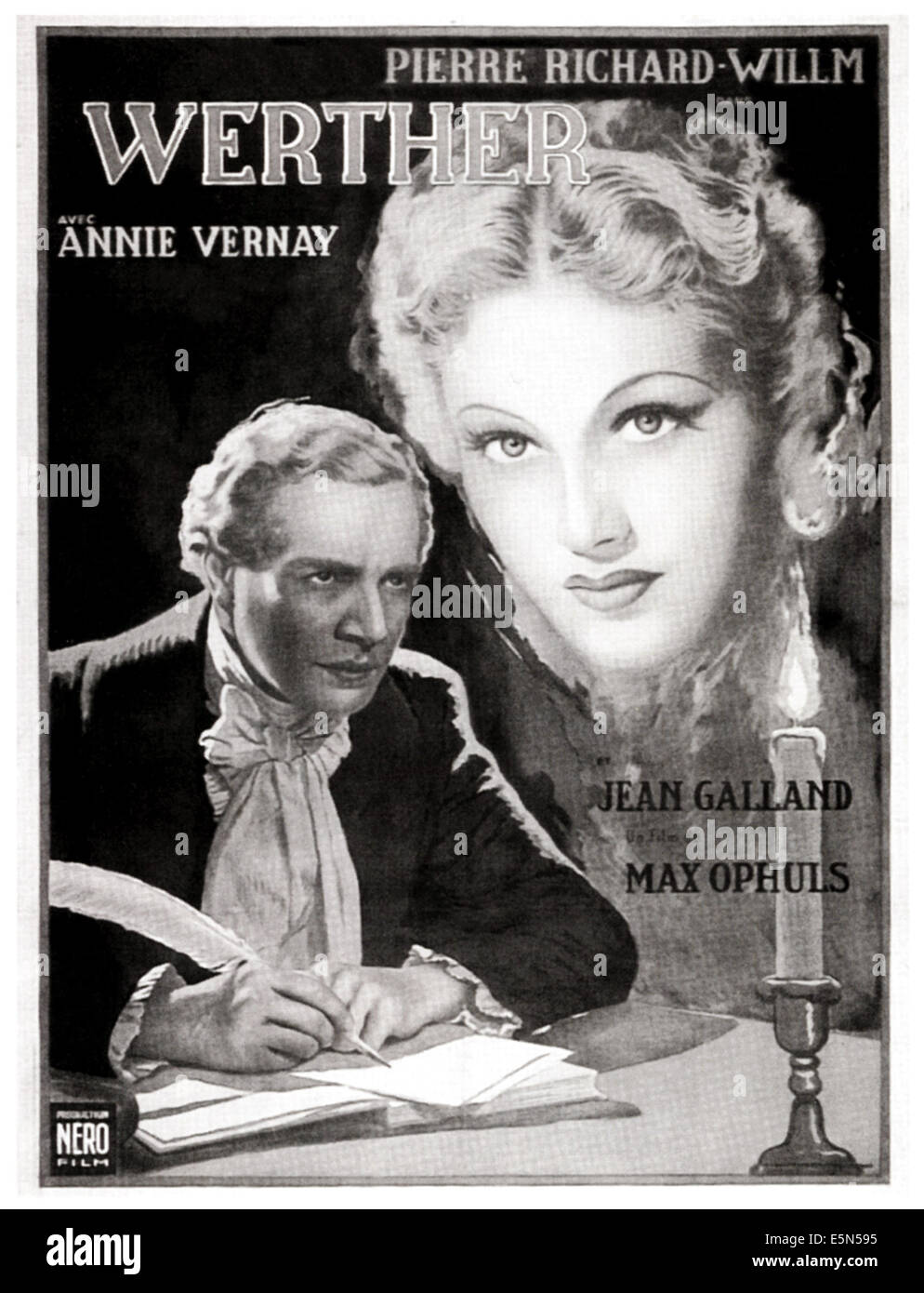 WERTHER, l'affiche française, 1938. Banque D'Images