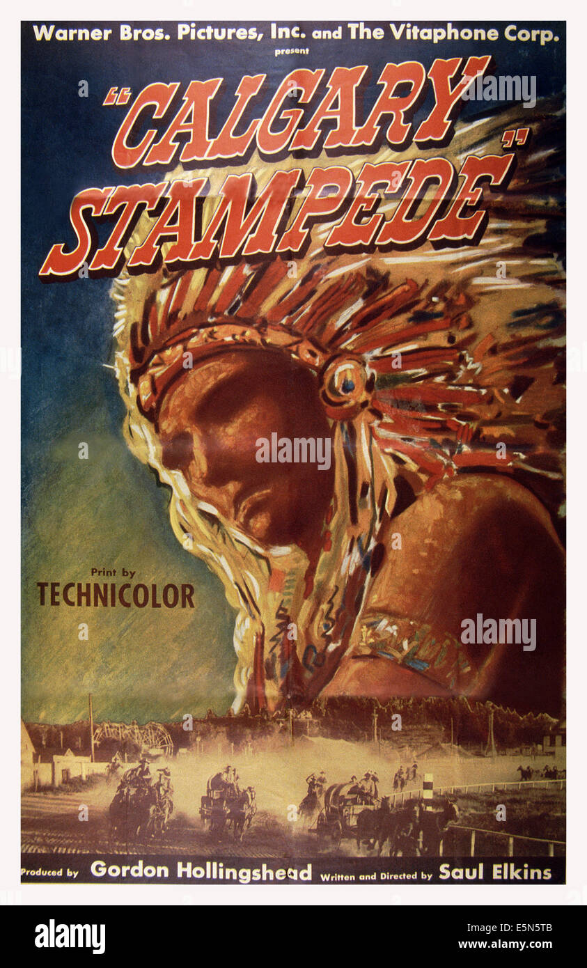 Le STAMPEDE DE CALGARY, affiche, 1948 Banque D'Images