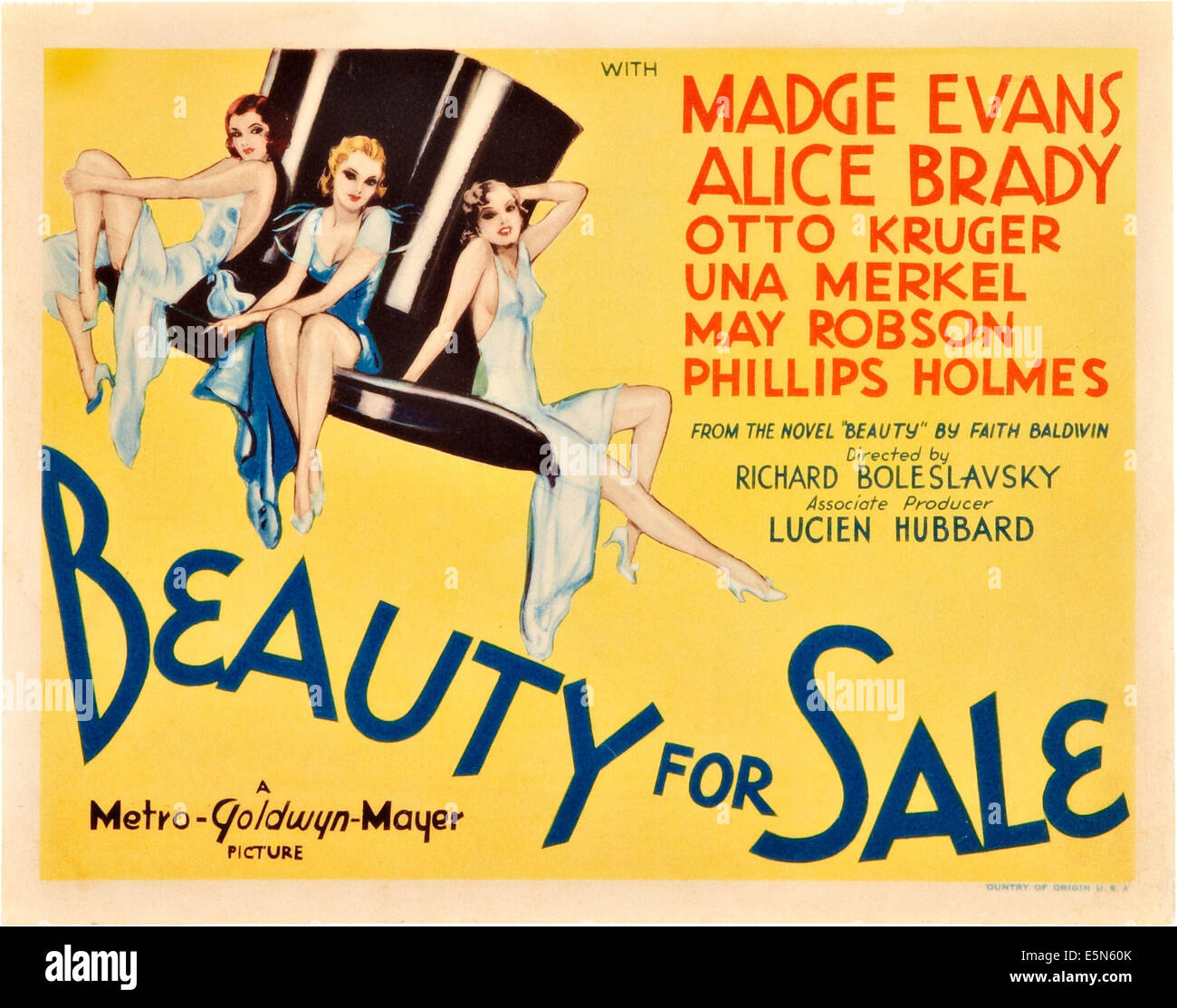 Beauté pour vente, lobbycard, 1933 US Banque D'Images