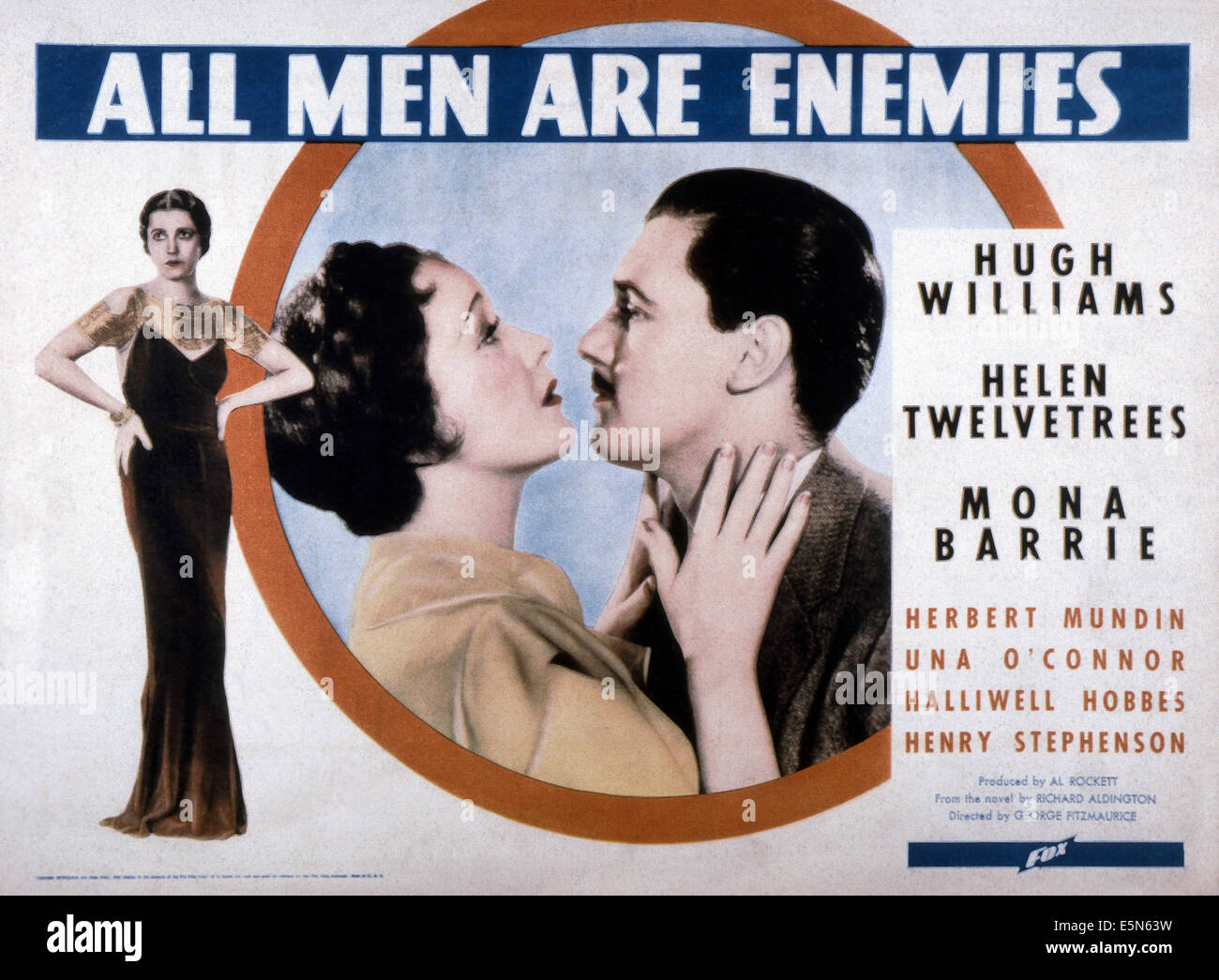 Tous les hommes sont des ennemis, de gauche : Mona Barrie, Helen Twelvetrees, Hugh Williams, 1934, TM & © Copyright 20th Century Fox Film Banque D'Images