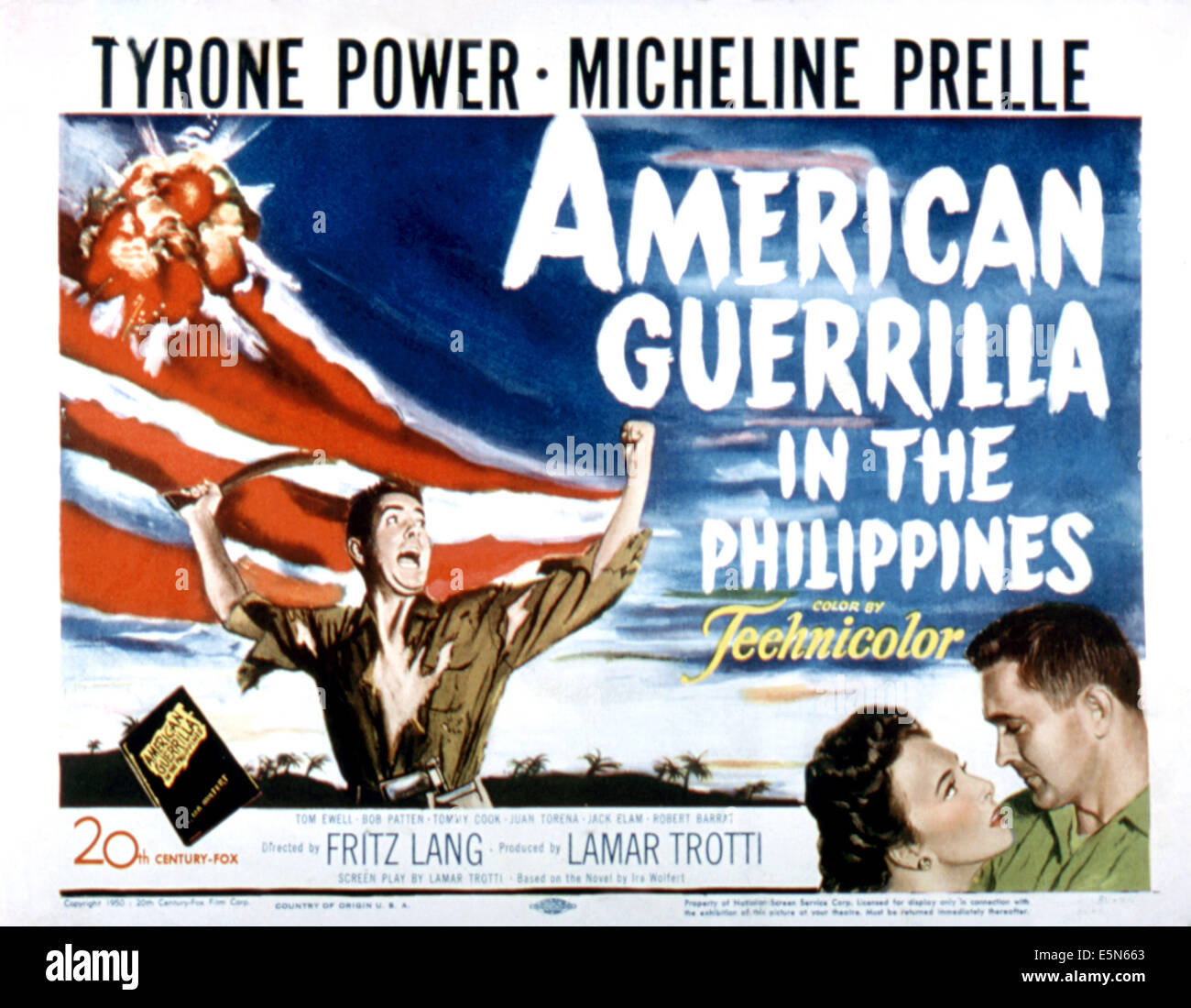 AMERICAN GUERRILLA IN THE PHILIPPINES, Tyrone Power, Micheline Presle, 1950, TM et copyright (c) 20e Twentieth Century-Fox Film Corp. Banque D'Images