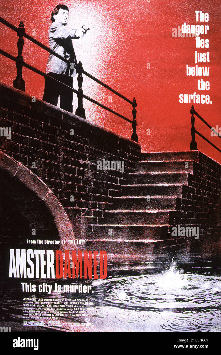 AMSTERDAMNED Huub Stapel, poster, (en haut à gauche), 1988. ©Vestron Pictures/avec la permission d'Everett Collection Banque D'Images