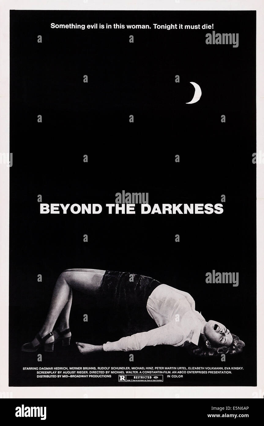 Au-delà de l'obscurité, (aka MAGDALENA, VOM TEUFEL BESESSEN), US poster art, Dagmar Hedrich, 1974 Banque D'Images