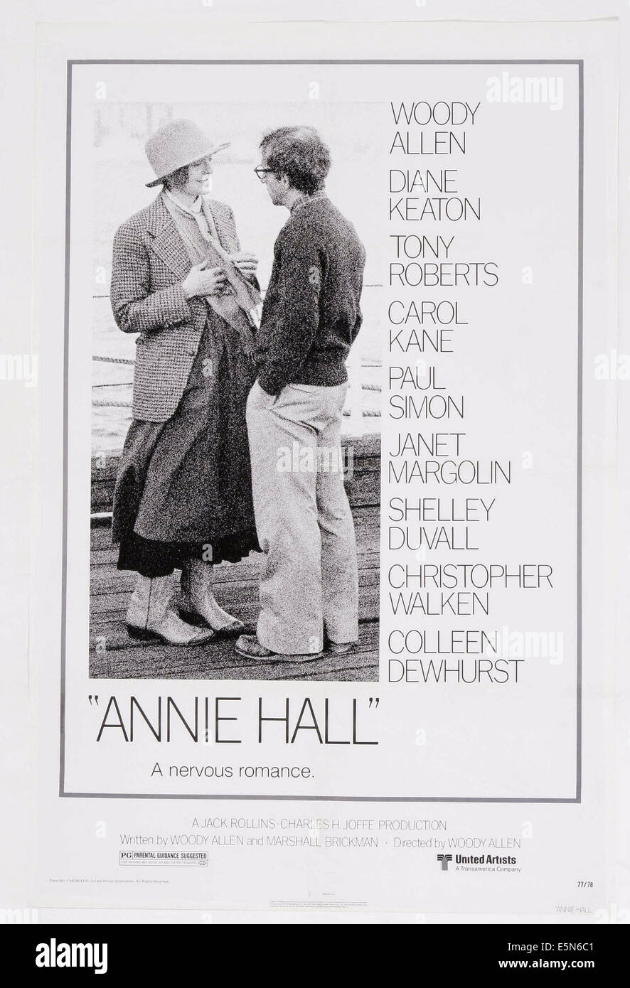 ANNIE HALL, de nous poster art, de gauche à droite : Diane Keaton, Woody Allen, 1977 Banque D'Images