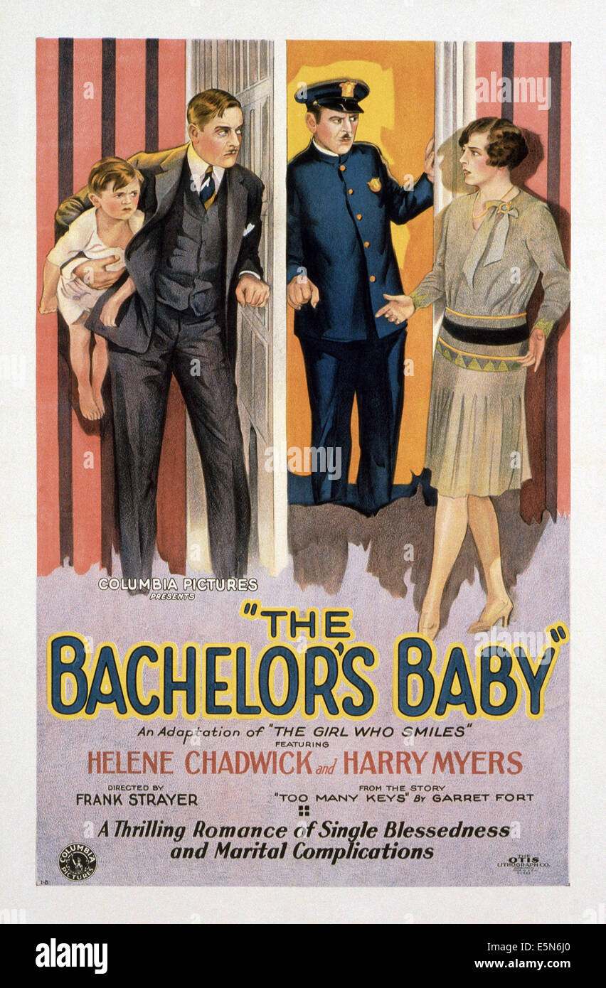 Le Baccalauréat, bébé Harry Myers (holding), Helene Chadwick (droite), 1927 Banque D'Images