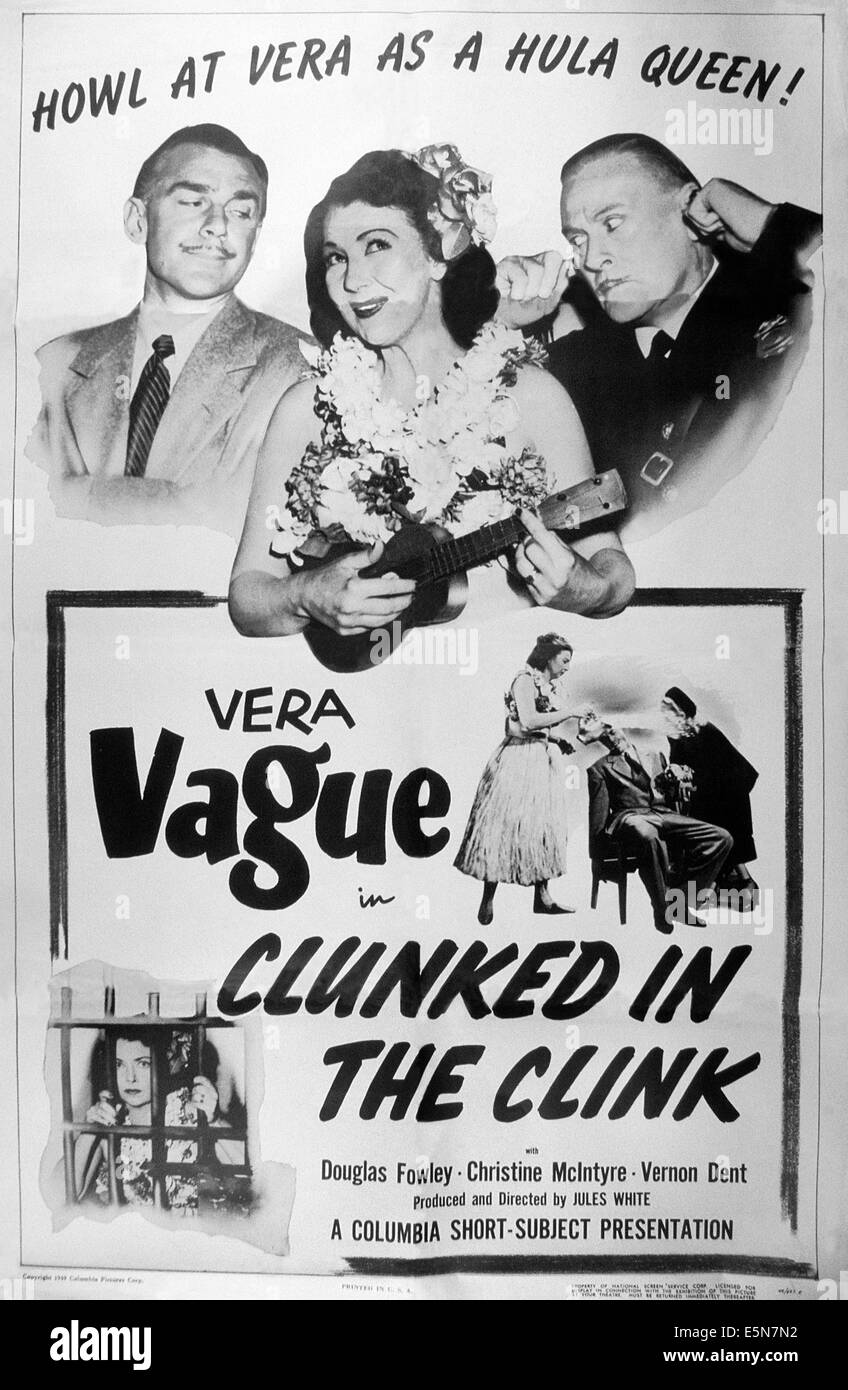 CLUNKED DANS LE CLINK, haut de gauche : Douglas Fowley, Barbara Jo Allen (comme Vera vague), Vernon Dent, 1949 Banque D'Images