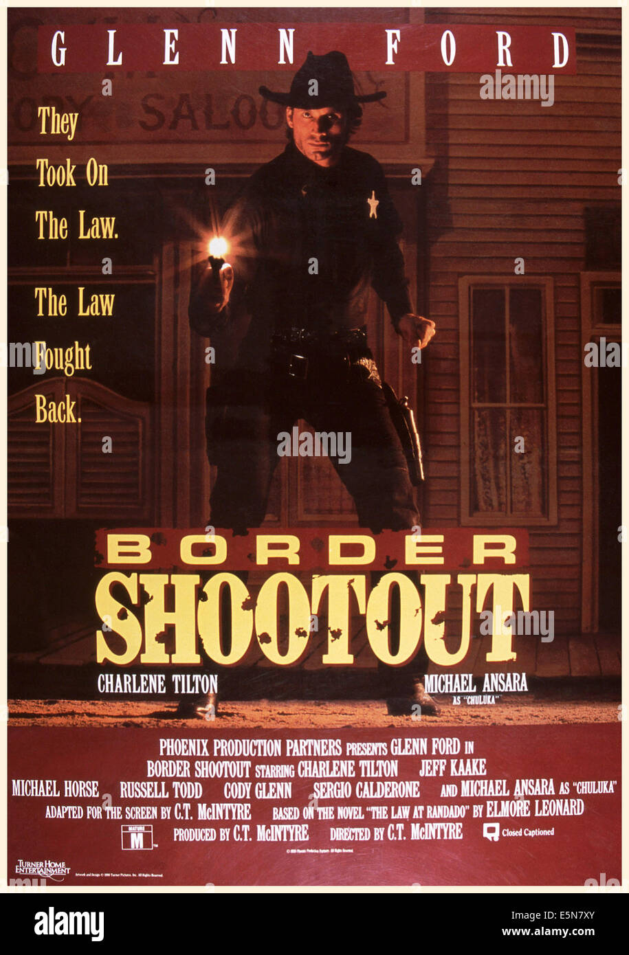 Fusillade à la frontière des États-Unis, affiche, Michael Forest, 1990. ©Turner Photos (I)/avec la permission d'Everett Collection Banque D'Images