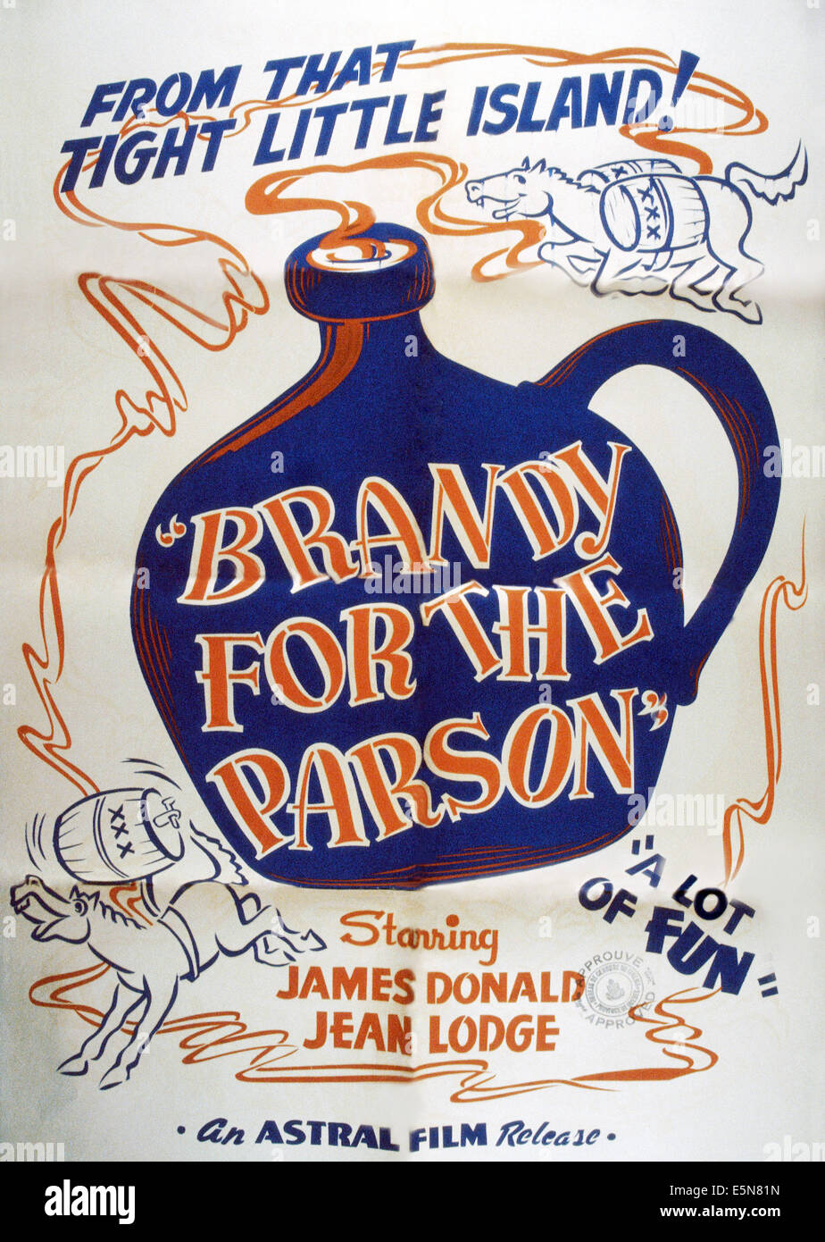 BRANDY POUR LE Parson, 1952 Banque D'Images