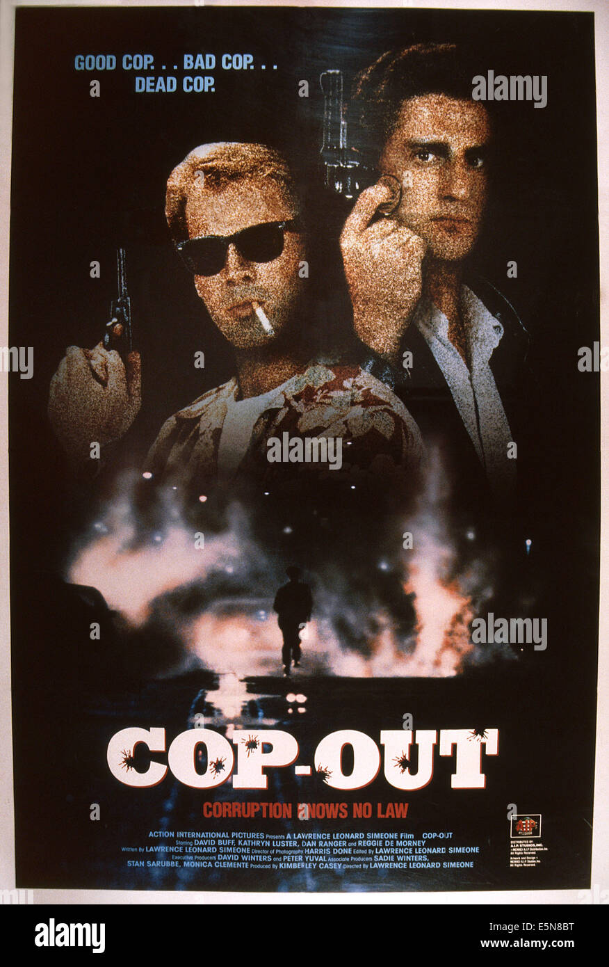 COP-OUT, l'affiche américaine, David D. Buff, 1991. ©Action International Pictures/avec la permission d'Everett Collection Banque D'Images