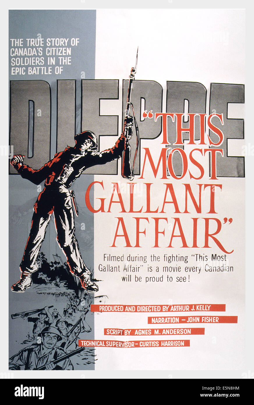 DIEPPE CETTE AFFAIRE PLUS GALLANT, affiche, 1958 Banque D'Images