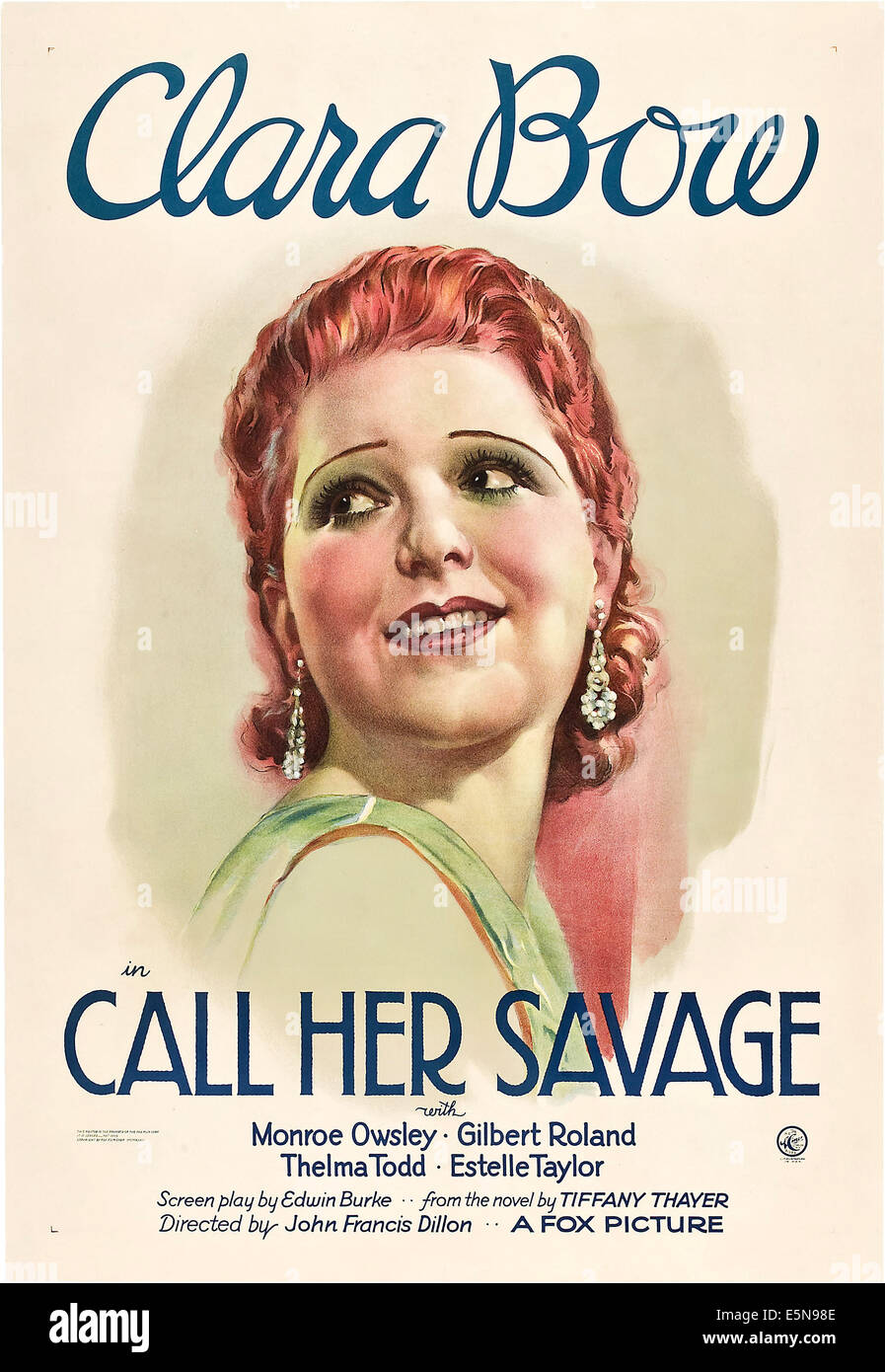 L'APPELER SAVAGE, Clara Bow, 1932. TM et © Copyright 20th Century Fox Film Corp. Tous droits réservés. Avec la permission d'Everett Banque D'Images L'APPELER SAVAGE, Clara Bow, 1932. TM et © Copyright 20th Century Fox Film Corp. Tous droits réservés. Avec la permission d'Everett Banque D'Images