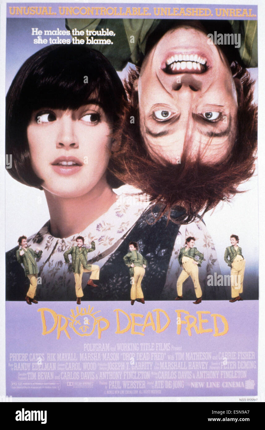 DROP DEAD FRED, de gauche : Phoebe Cates, Rik Mayall, 1991, © New Line/avec la permission d'Everett Collection Banque D'Images