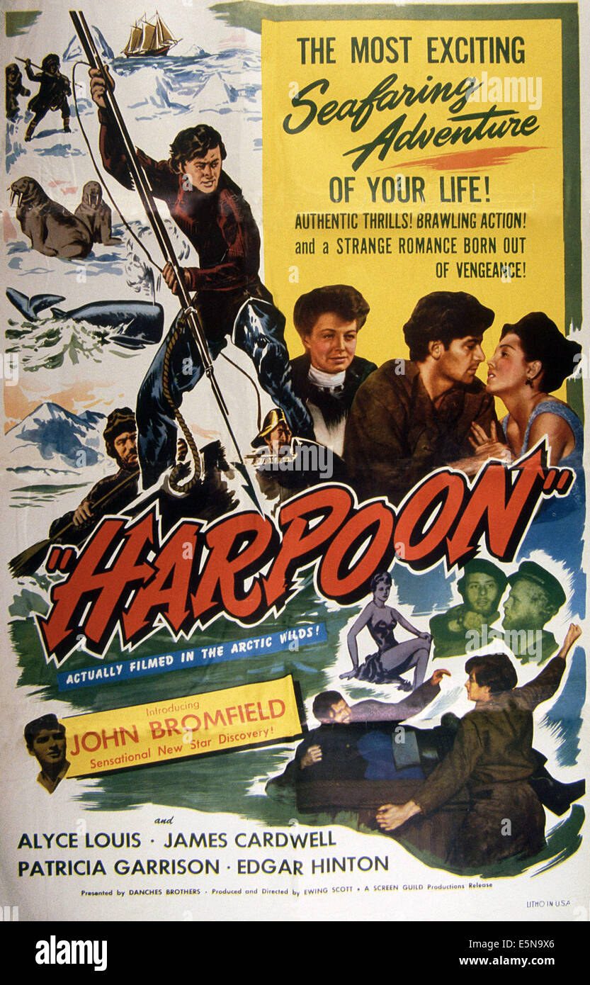 HARPOON, John Bromfield (avec harpon et en bas à gauche), 1948 Banque D'Images