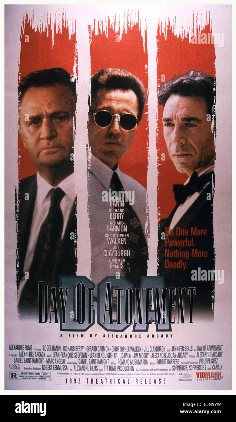 Jour de l'expiation, (aka LE GRAND PARDON II), affiche, Roger Hanin, Christopher Walken, Richard Berry, 1991. ©Trimark Banque D'Images