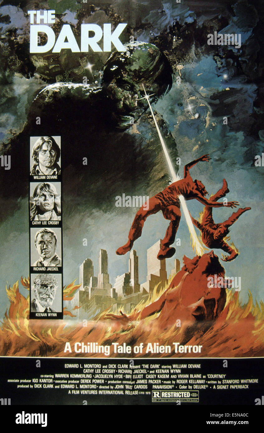 Le noir, l'affiche américaine, à partir du haut : William Devane, Cathy Lee Crosby, Richard Jaeckel, Keenan Wynn, 1979. © Film Ventures Banque D'Images