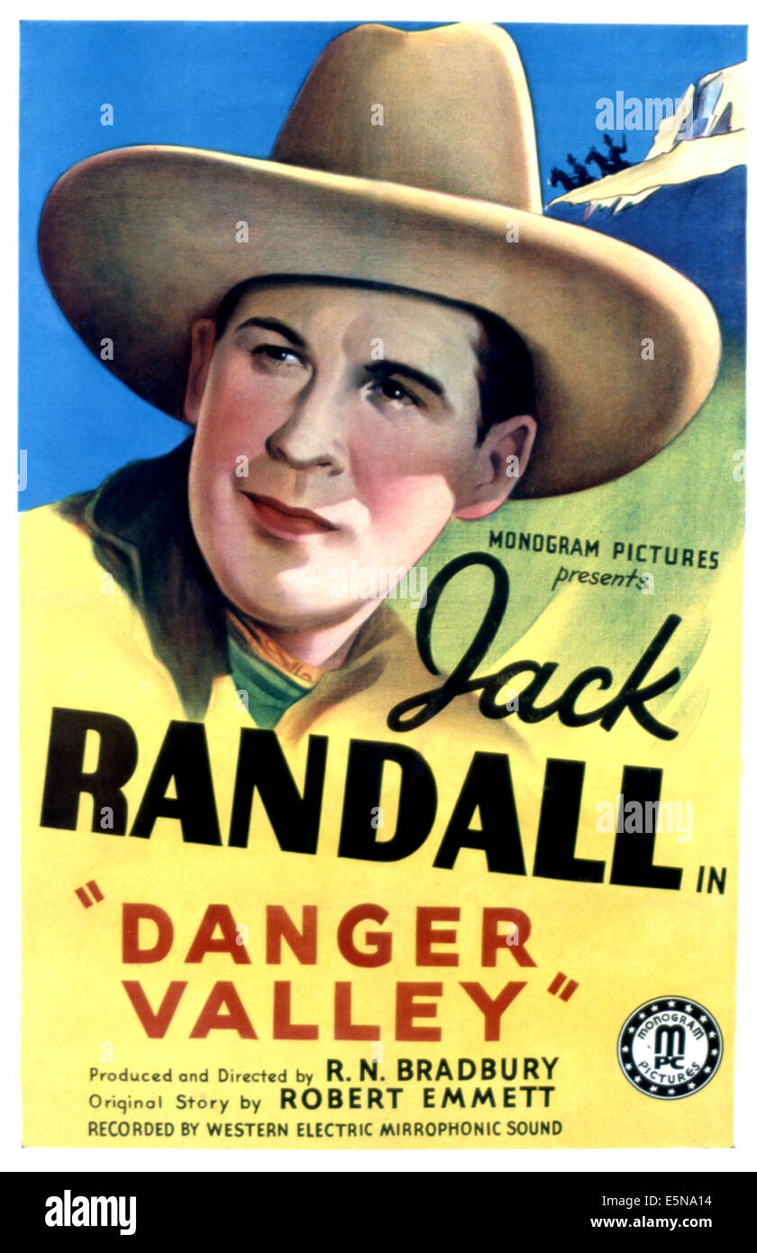 La VALLÉE DE DANGER, Jack Randall, 1937 Banque D'Images
