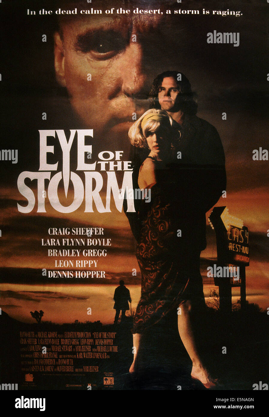 L'ŒIL DU CYCLONE, 1991. affiche, de l'arrière : Dennis Hopper, Craig Sheffer, Lara Flynn Boyle, 1991. ©New Line Cinema/avec la permission Banque D'Images