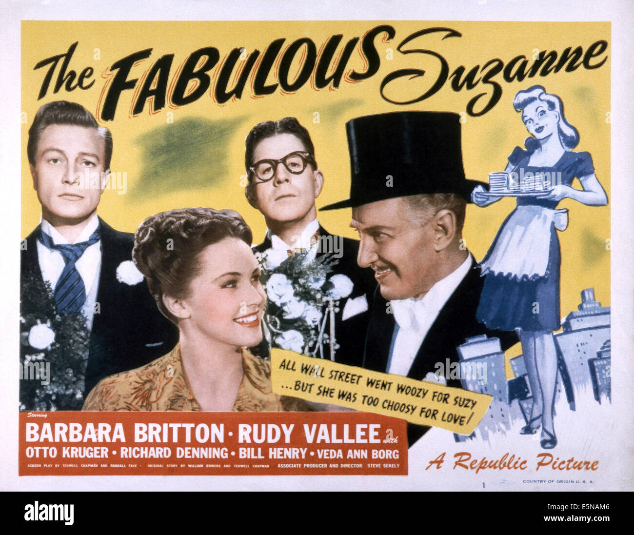 La fabuleuse SUZANNE, front de gauche : Barbara Britton, Otto Kruger, l'arrière de gauche à droite : Richard Denning, Rudy Vallee, 1948 Banque D'Images