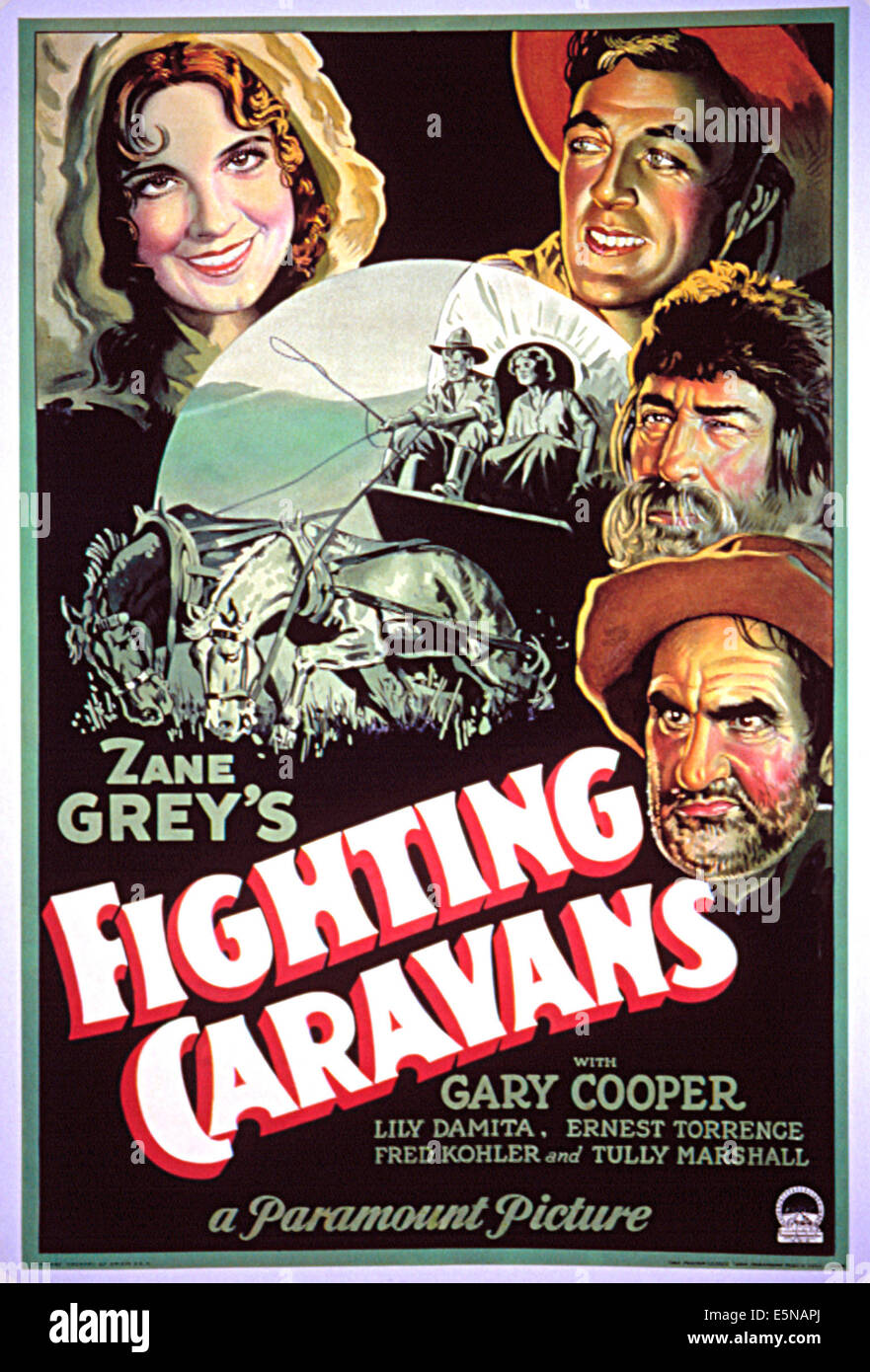Lili Damita, CARAVANES COMBATS, Gary Cooper, Tully Marshall, Ernest Torrence, 1931 Banque D'Images Lili Damita, CARAVANES COMBATS, Gary Cooper, Tully Marshall, Ernest Torrence, 1931 Banque D'Images
