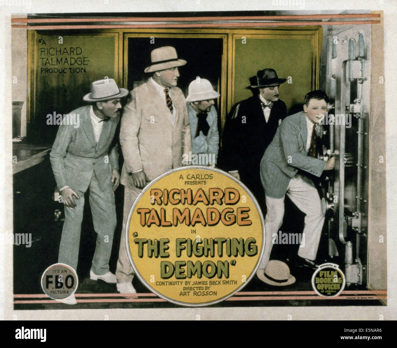 La lutte contre le démon, Richard Talmadge (droite), 1925 Banque D'Images