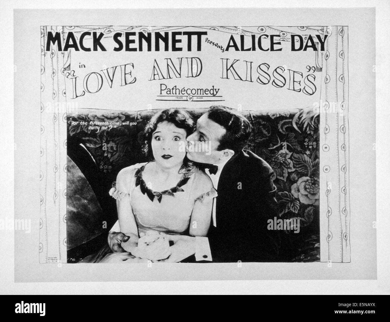 L'amour et de baisers, de gauche à droite : Alice Day, Raymond McKee, 1925 Banque D'Images