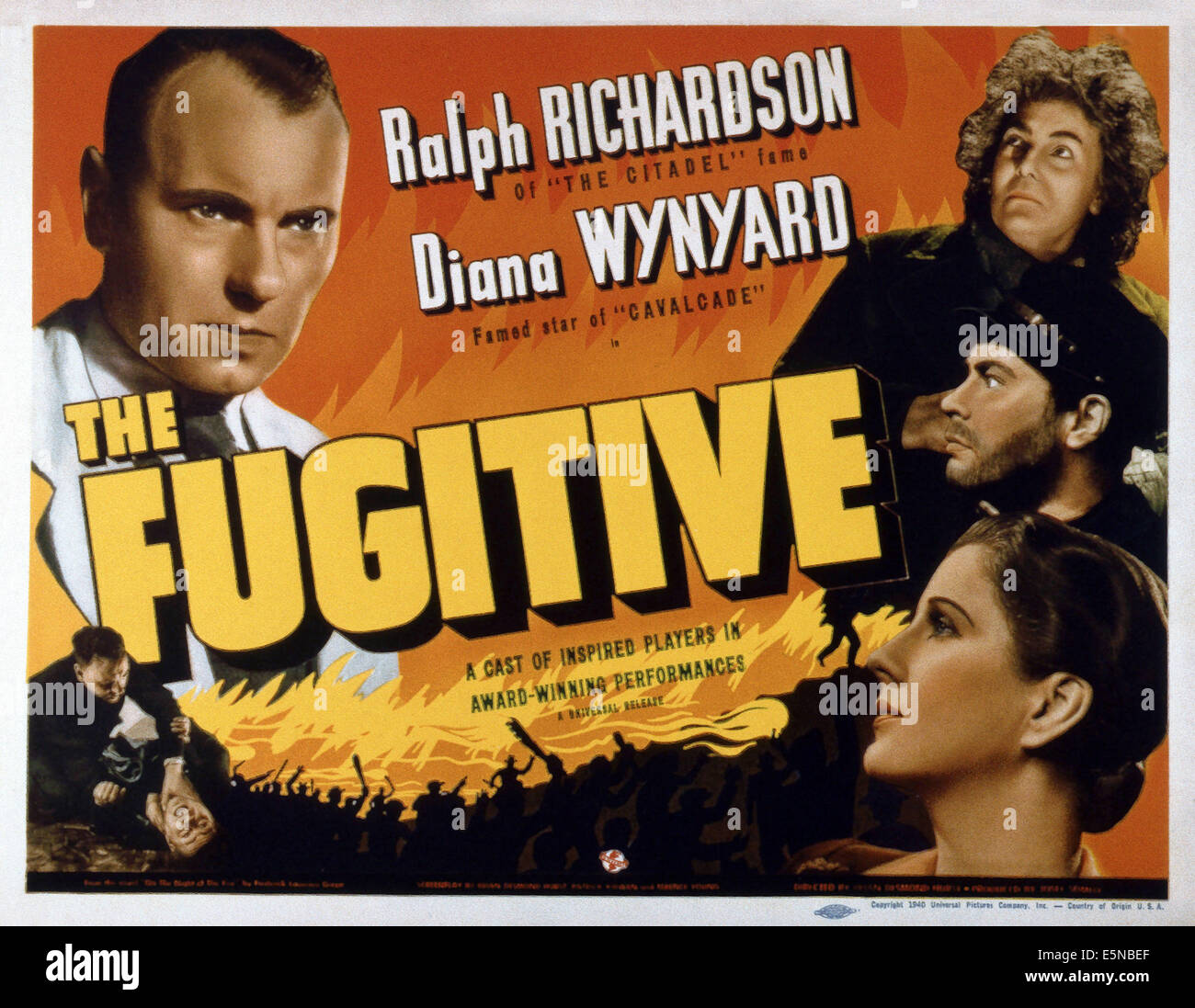 Le fugitif, (alias LE SOIR DE L'incendie), en haut à gauche : Ralph Richardson ; à droite, à partir du haut : Mary Clare, Romney Brent, Diana Banque D'Images