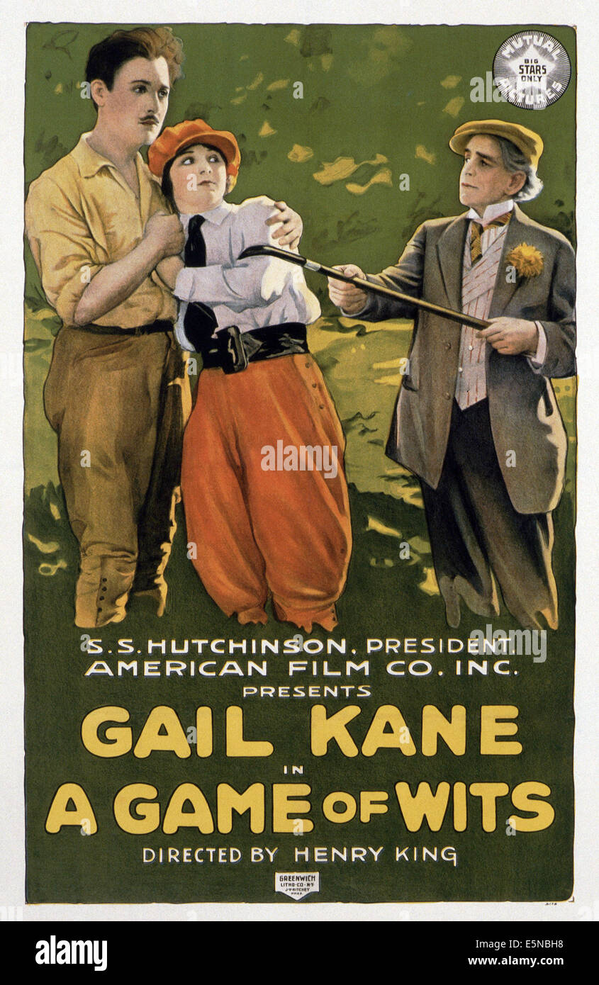 Un JEU D'ESPRITS, Gail Kane (centre), George Periolat (droite), 1917 Banque D'Images