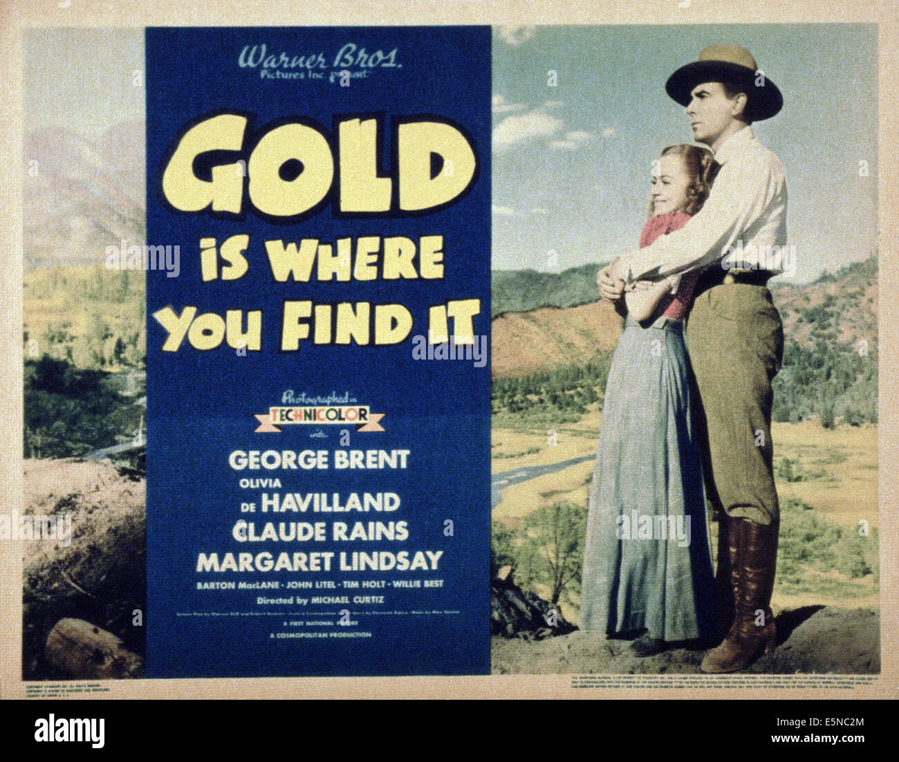 L'or est l'endroit où vous le trouvez, à partir de la gauche : Olivia de Havilland, George Brent, 1938 Banque D'Images