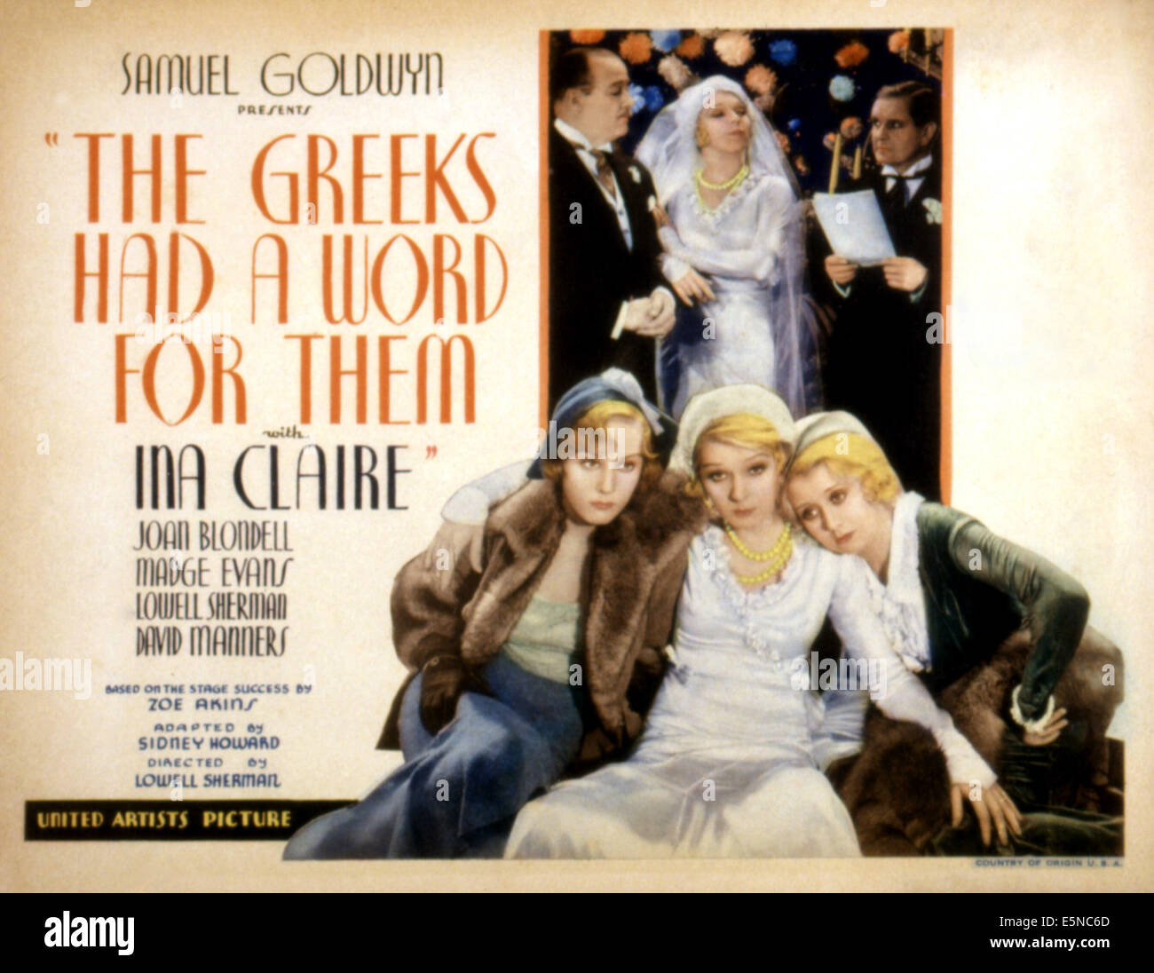 Les Grecs AVAIENT UN MOT POUR EUX, Madge Evans, Ina Claire, Joan Blondell, 1932 Banque D'Images