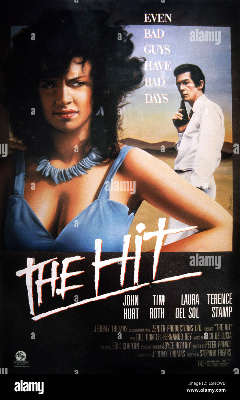 Le HIT, affiche, de gauche à droite : Laura Del Sol, John Hurt, 1984. ©Island Alive/courtesy Everett Collection Banque D'Images