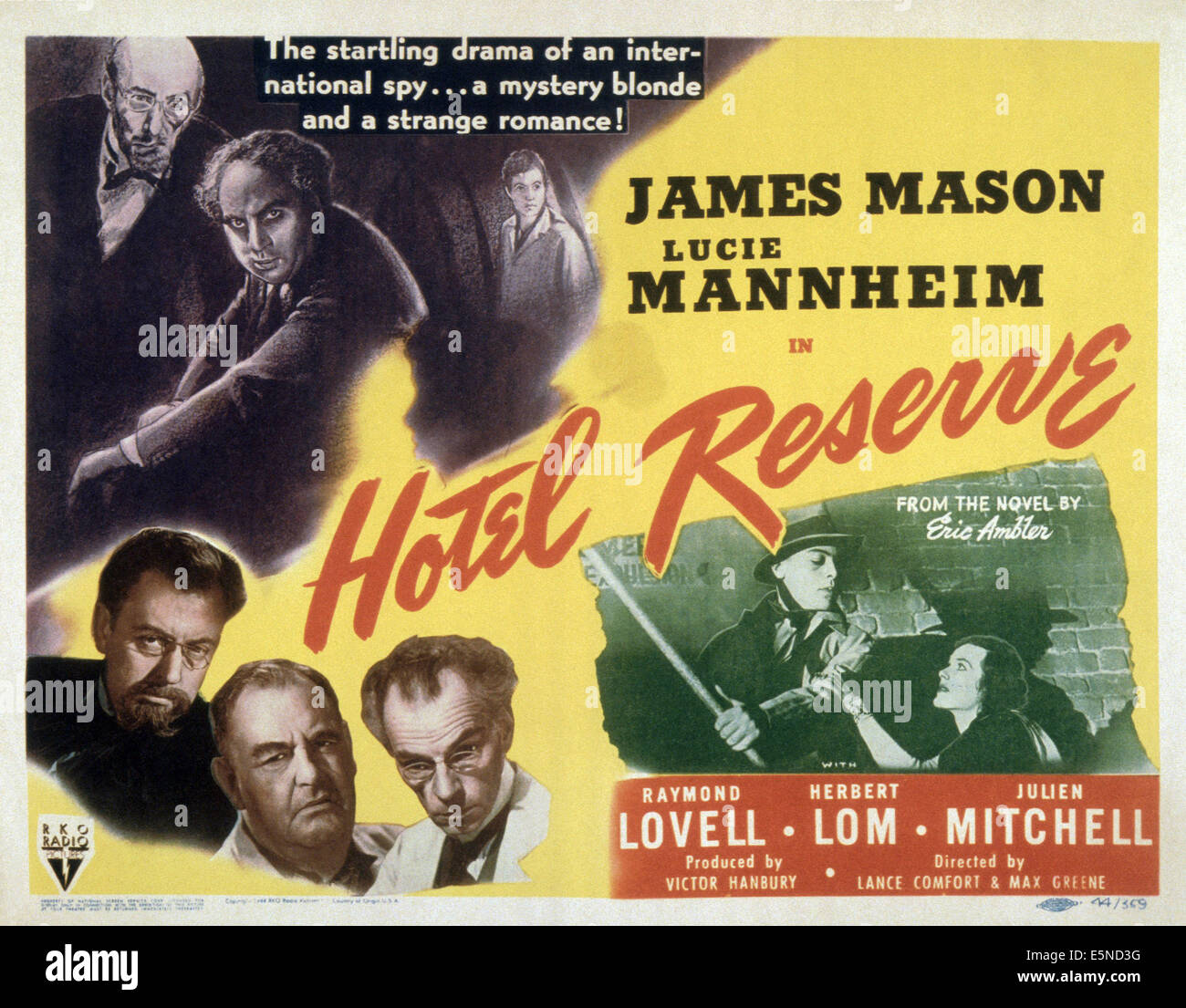 Réserver Hôtel, Frederick Valk (centre supérieur), en bas à droite à partir de la gauche : Herbert Lom, Patricia Medina, 1944 Banque D'Images