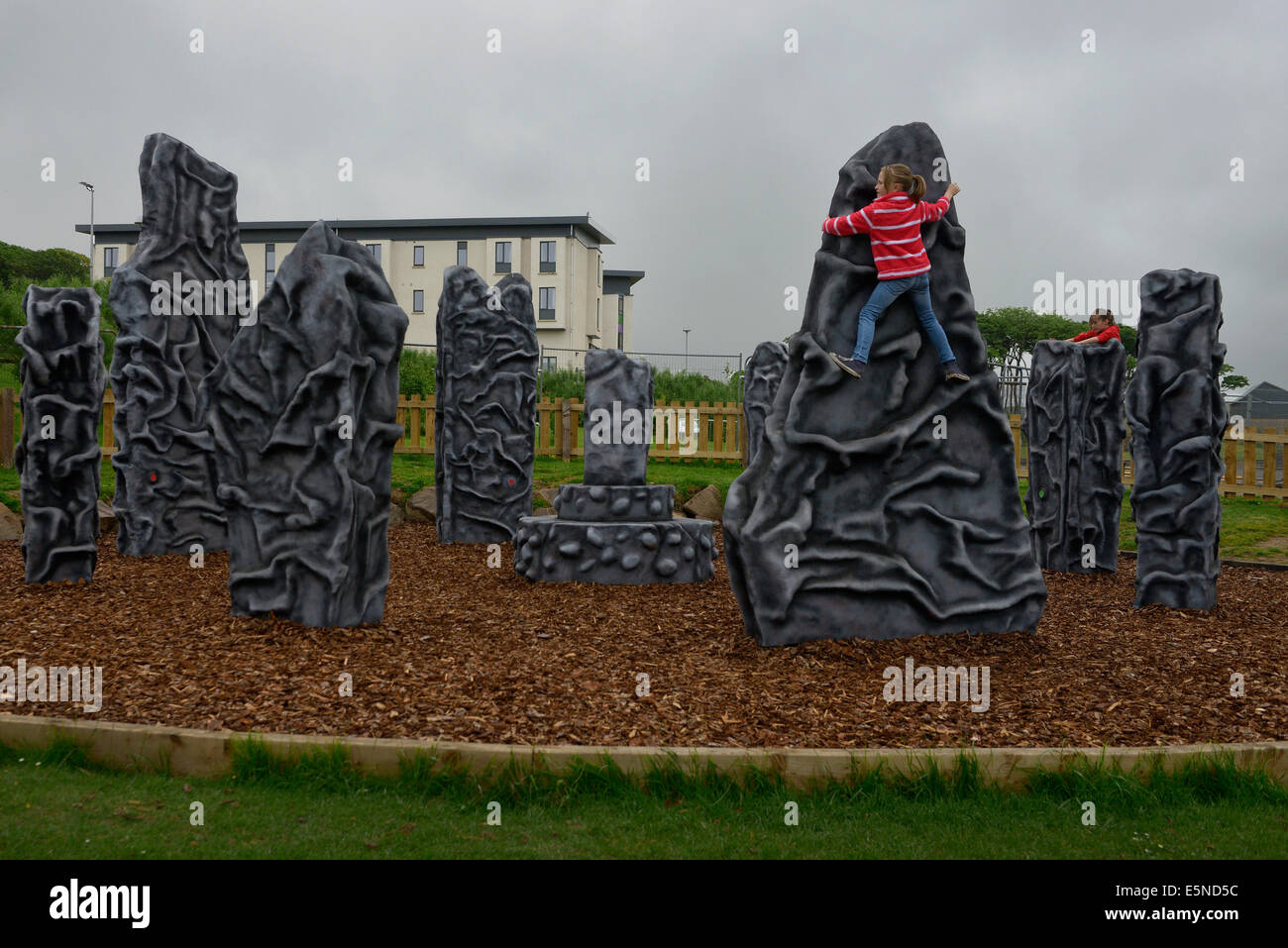 Aire de jeux parc dans kirkwall orkney Ecosse Banque D'Images