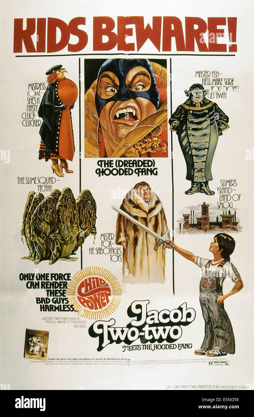 JACOB DEUX-DEUX Hooded Fang, affiche, dans le sens horaire à partir du haut à gauche : Joy Coghill, Alex Karras, Guy L'Écuyer, Claude Gai Banque D'Images